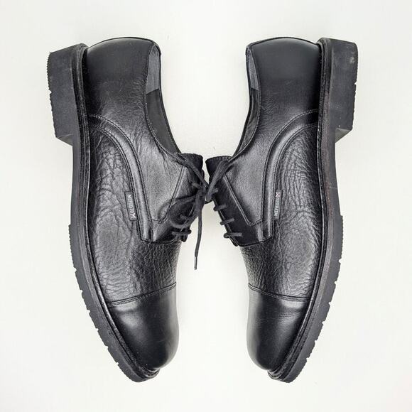 Mephisto Melchior black leather pebble grain cap toe lace up comfort size 10.5 main image 9